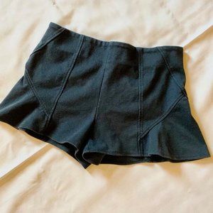 Free People Black Cotton Shorts